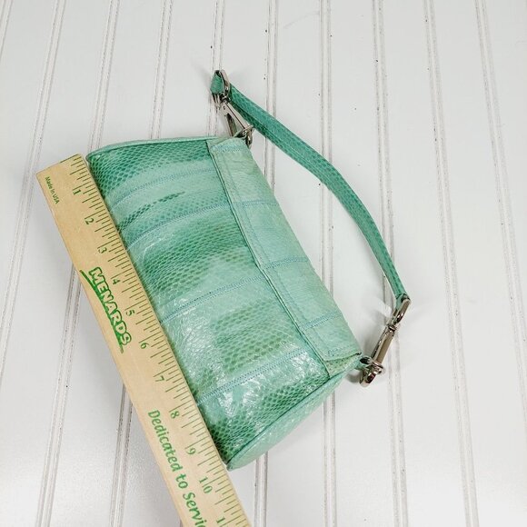 Express Turquoise Leather Shoulder Bag 0184 - Picture 9 of 15